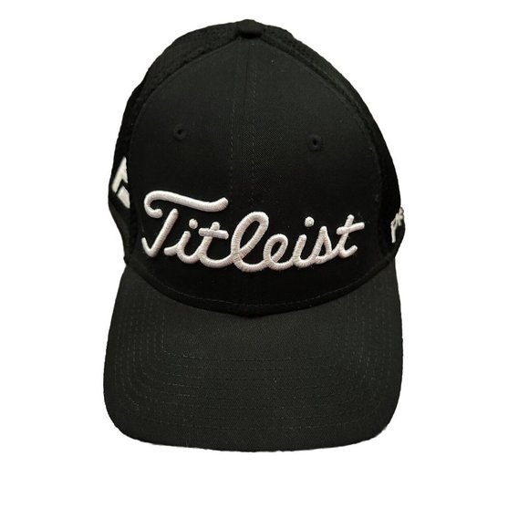 Titleist Other - Titleist‎ FJ Pro V1 Logo Golf Baseball Cap Hat Black White Logo Medium-Large